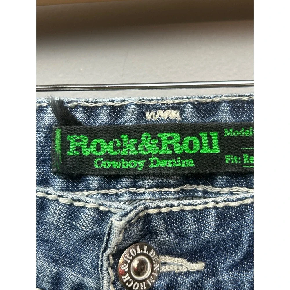 Men's Straight Jeans - Faded Blue Washed Denim